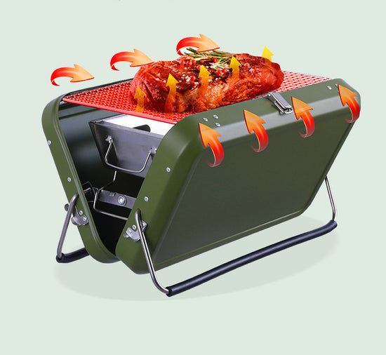 Bếp nướng BBQ xanh lá - bếp nướng để bàn nhỏ gọn