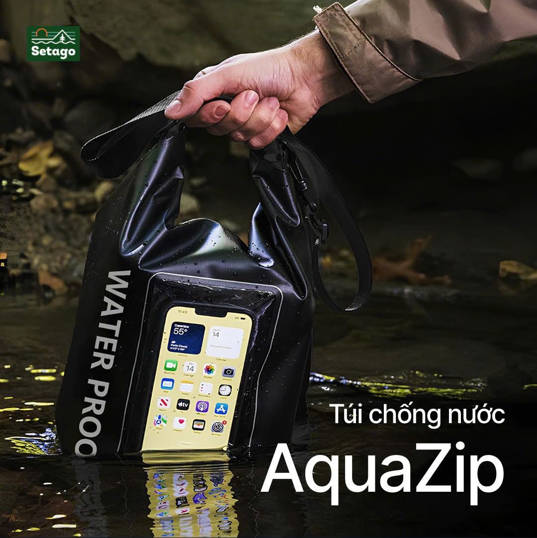 Túi chống nước AquaZip - quai chéo 2L/5L, nhỏ gọn, chống thấm