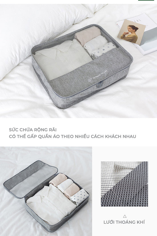 Bí kíp du lịch nhẹ nhàng cho gia đình có con nhỏ với túi đựng đồ du lịch Travel Pack - Bộ 7 sản phẩm.