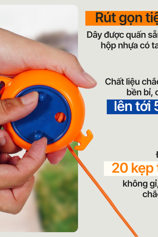 Dây cuộn siêu nhẹ, thu gọn - tích kiệm thời gian