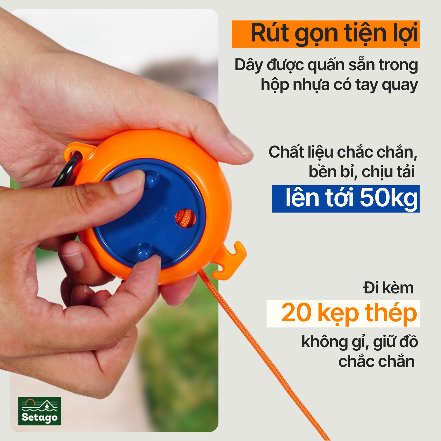 Dây cuộn siêu nhẹ, thu gọn - tích kiệm thời gian