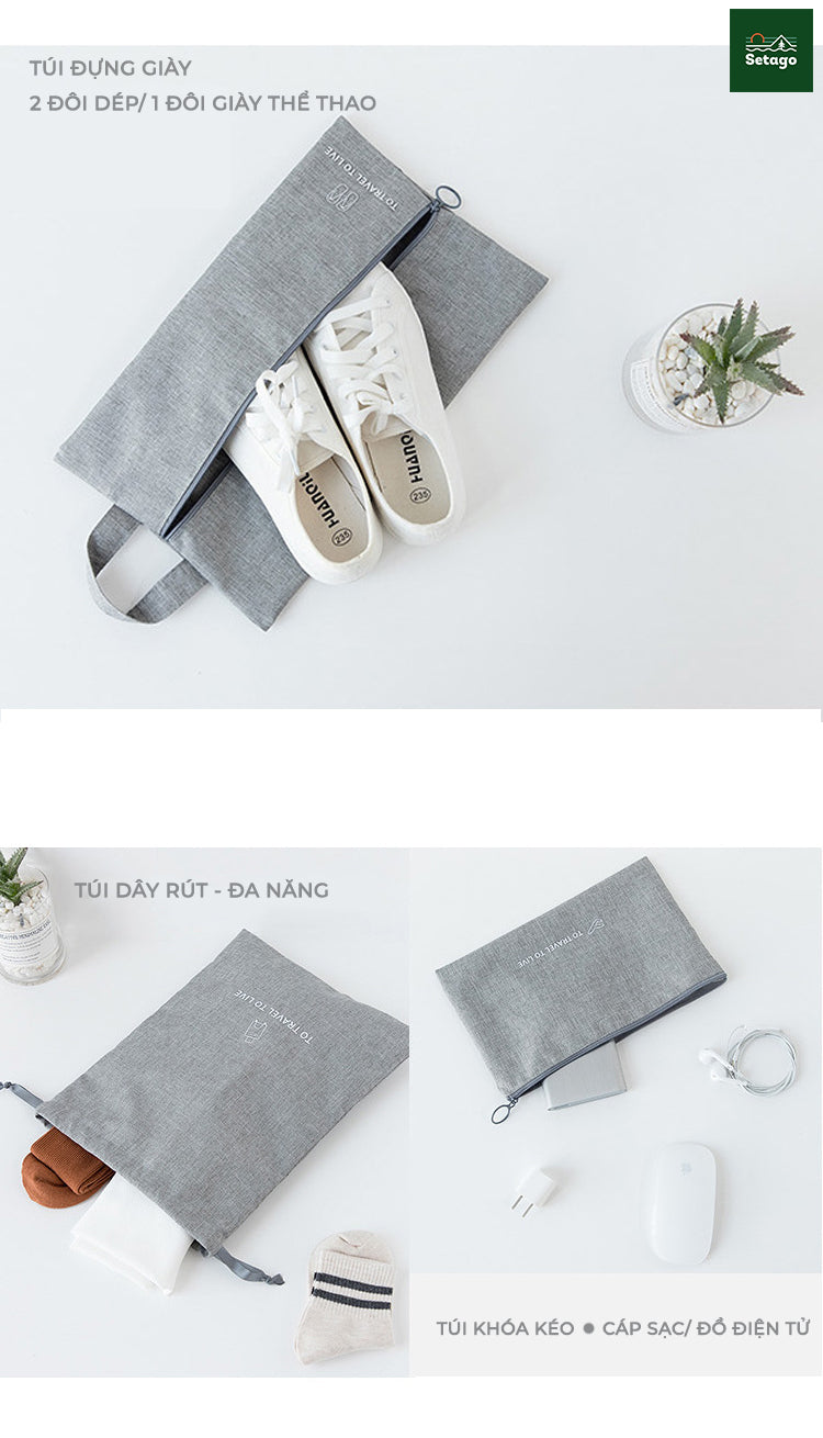 Bí kíp du lịch nhẹ nhàng cho gia đình có con nhỏ với túi đựng đồ du lịch Travel Pack - Bộ 7 sản phẩm.