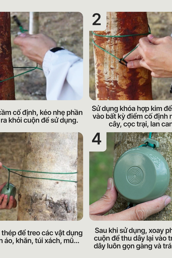 Dây cuộn siêu nhẹ, thu gọn - tích kiệm thời gian
