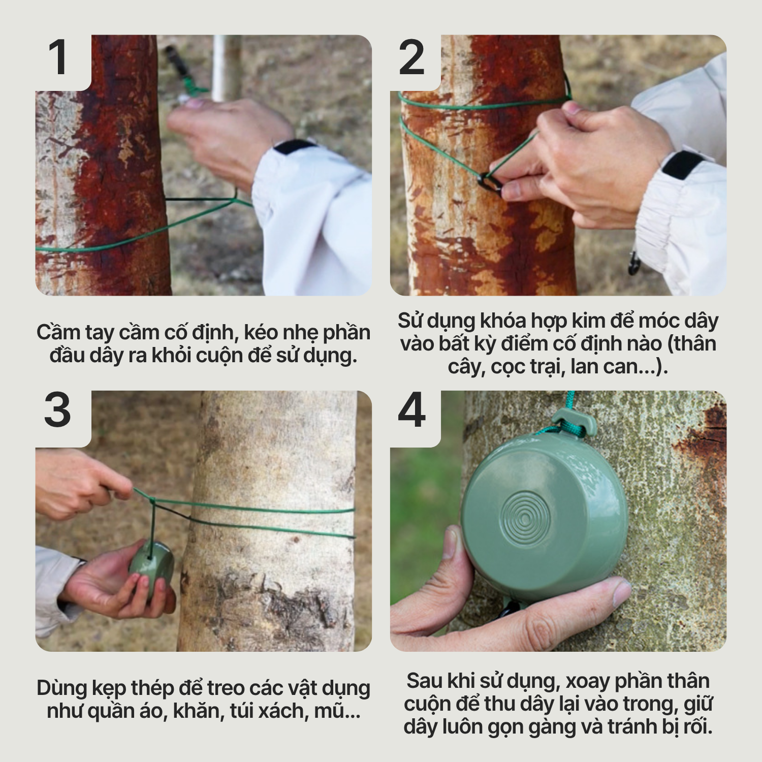 Dây cuộn siêu nhẹ, thu gọn - tích kiệm thời gian