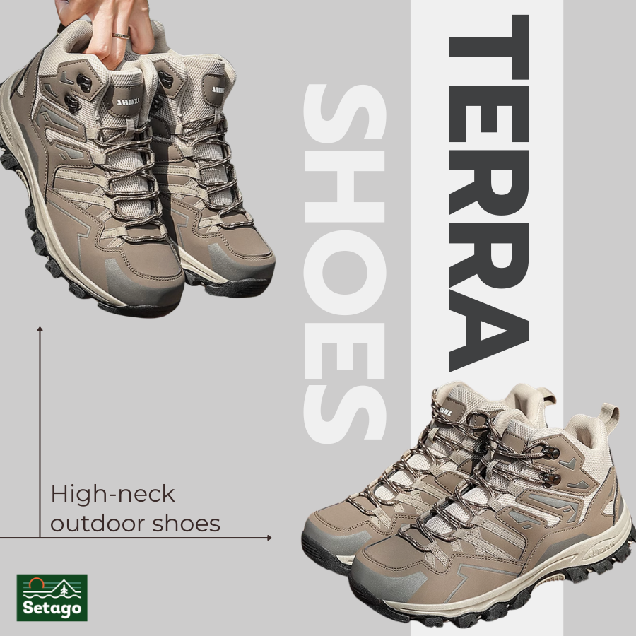Giày Terra Shoes cổ cao, chống nước, siêu nhẹ – bảo vệ chân tối đa, chinh phục mọi địa hình