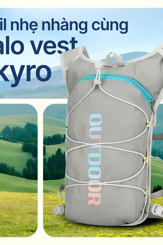 Balo trail Skyro + Túi chống nước - dung tích lớn, thoáng, nhẹ, nhiều màu