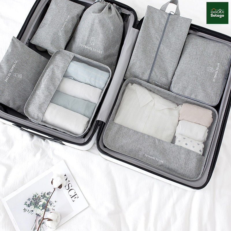 Bí kíp du lịch nhẹ nhàng cho gia đình có con nhỏ với túi đựng đồ du lịch Travel Pack - Bộ 7 sản phẩm.