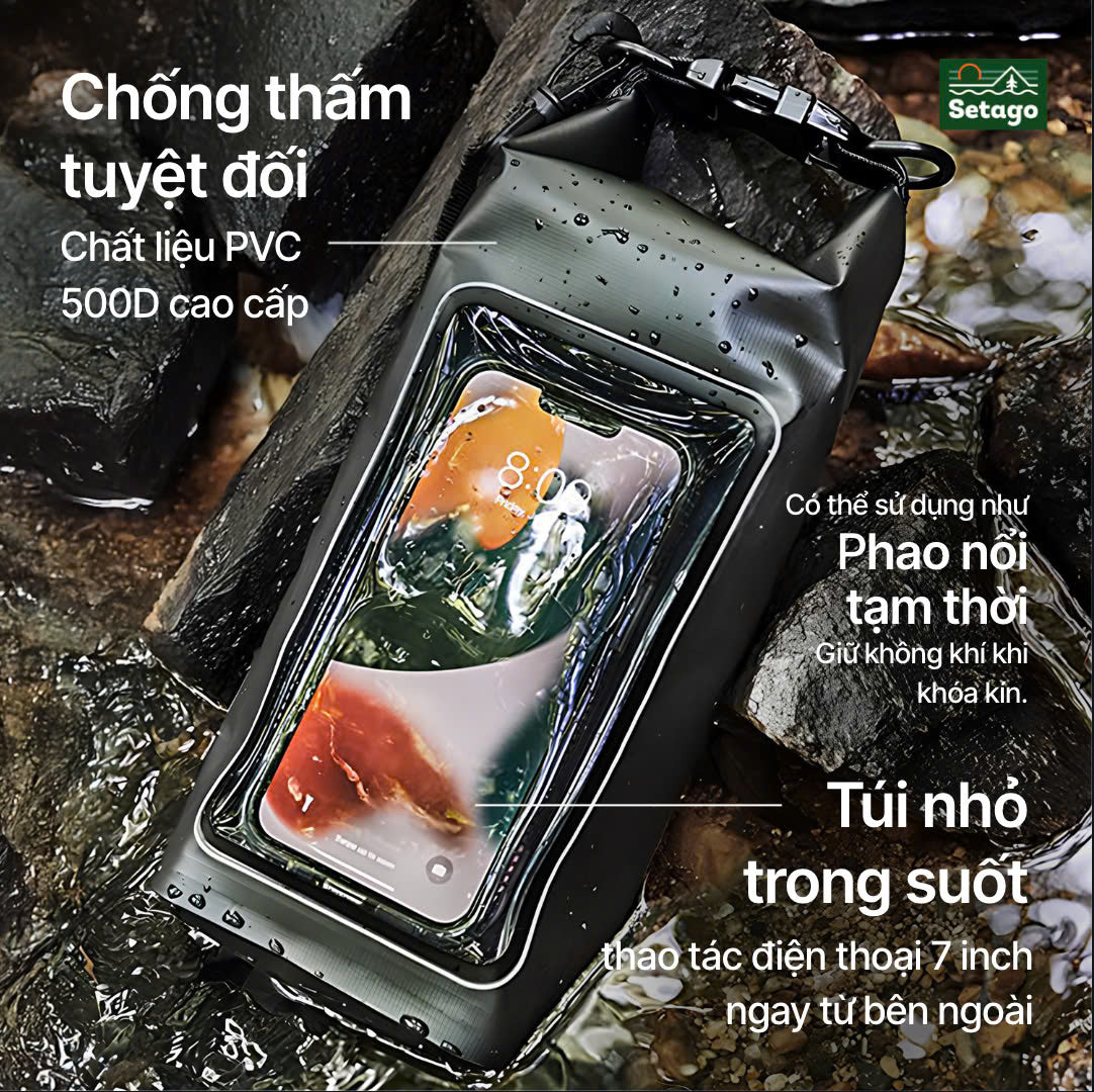 Túi chống nước AquaZip - quai chéo 2L/5L, nhỏ gọn, chống thấm