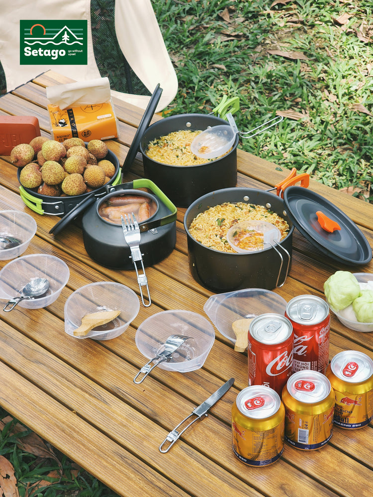 Bàn Dã Ngoại Flex Table Nhôm Vân Gỗ Nâng Hạ Chiều Cao