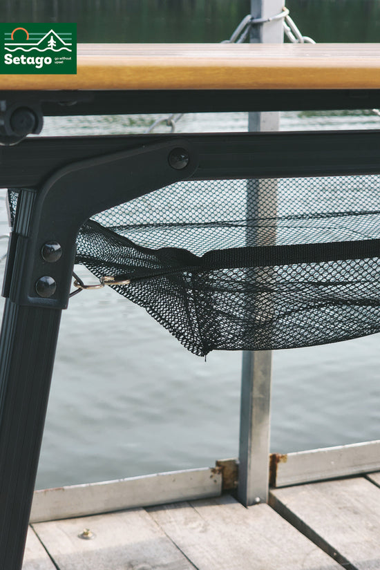Bàn Dã Ngoại Flex Table Nhôm Vân Gỗ Nâng Hạ Chiều Cao