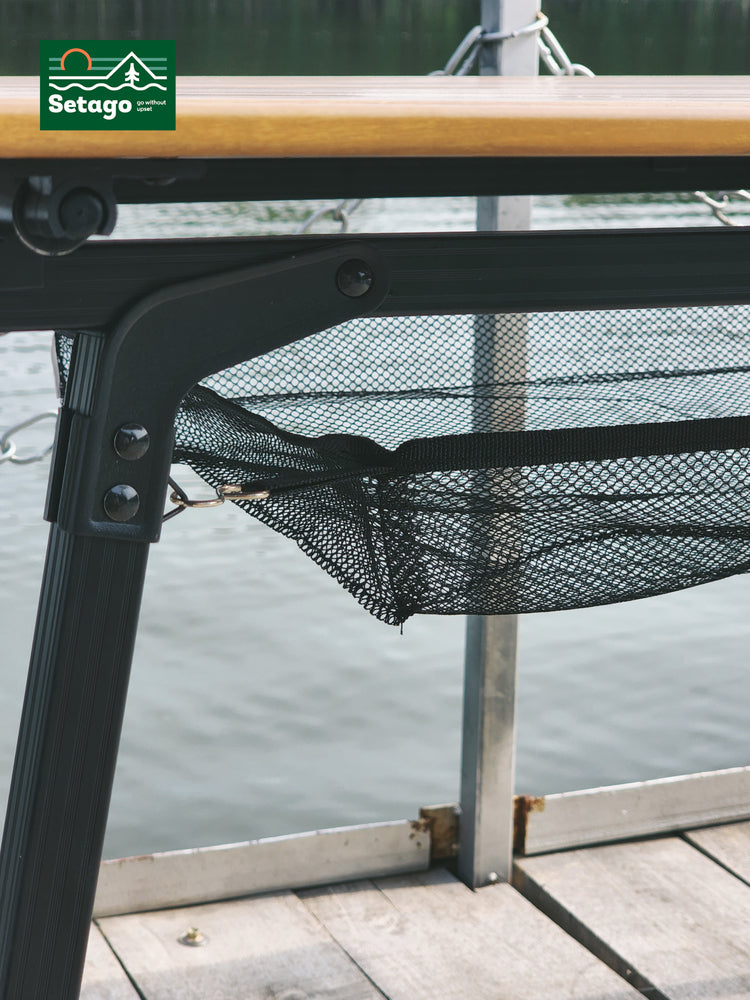 Bàn Dã Ngoại Flex Table Nhôm Vân Gỗ Nâng Hạ Chiều Cao