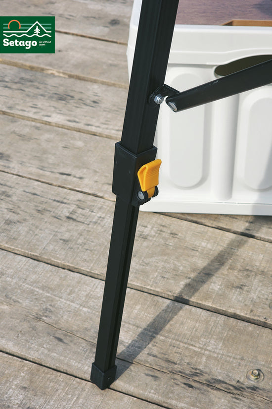 Bàn Dã Ngoại Flex Table Nhôm Vân Gỗ Nâng Hạ Chiều Cao