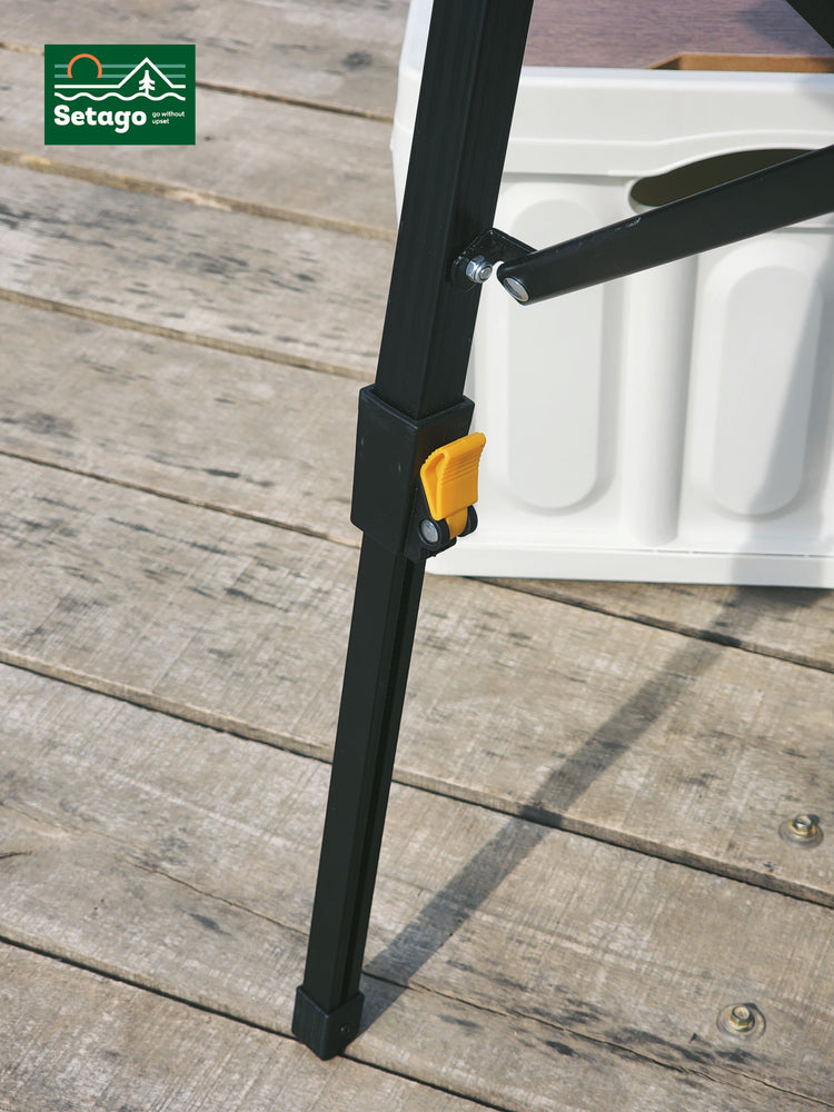 Bàn Dã Ngoại Flex Table Nhôm Vân Gỗ Nâng Hạ Chiều Cao