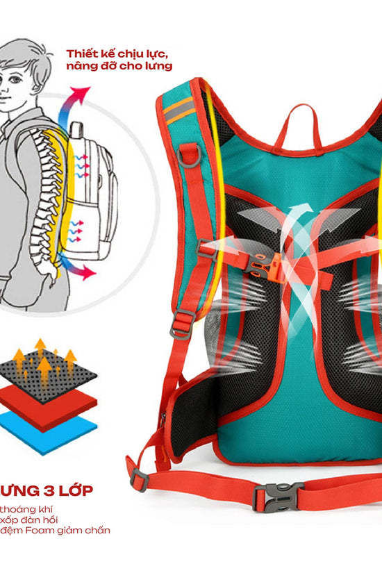 Balo Trail 2035 - dung tích 20L-35L, chống nước, nâng đỡ lưng 3 lớp, siêu nhẹ