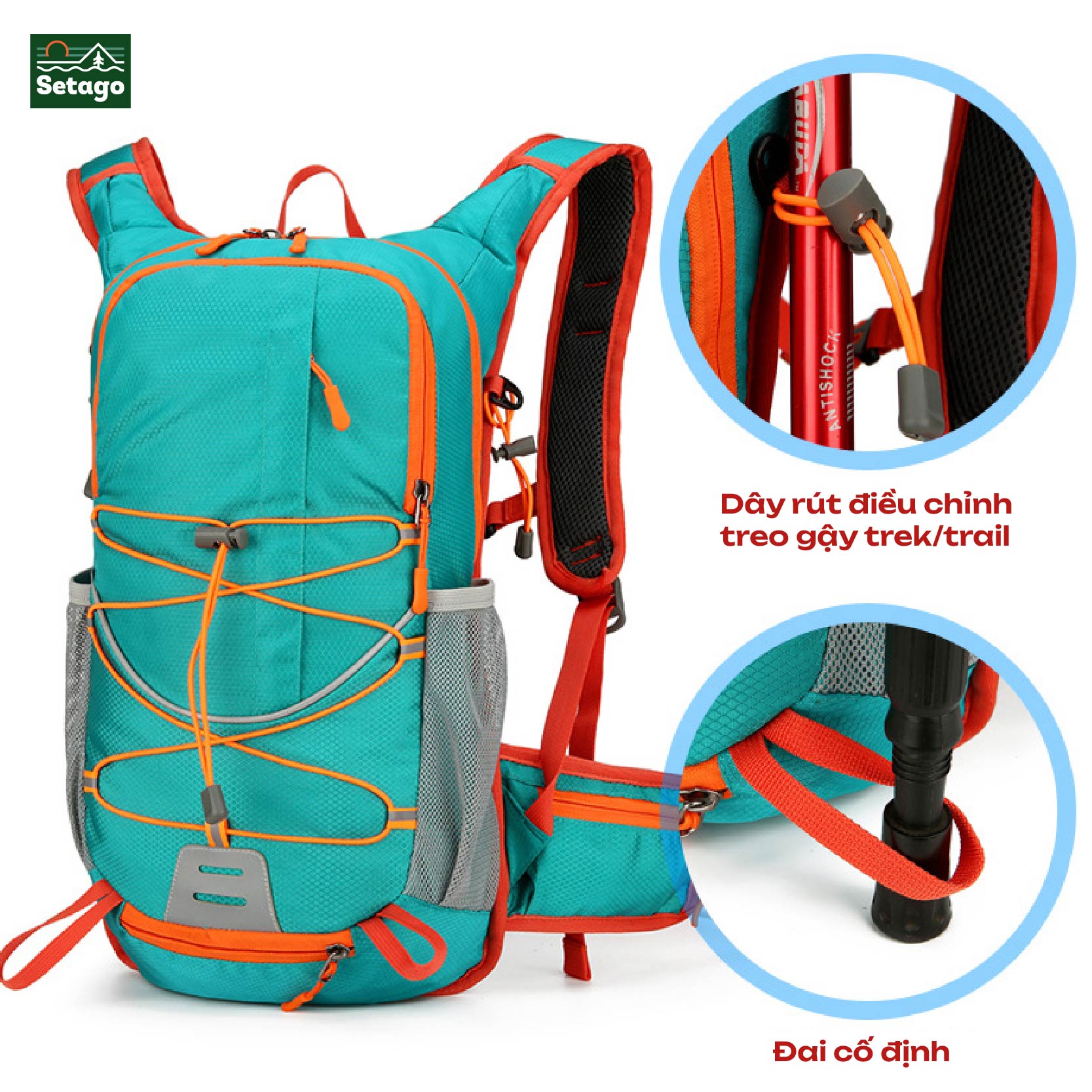 Balo Trail 2035 - dung tích 20L-35L, chống nước, nâng đỡ lưng 3 lớp, siêu nhẹ