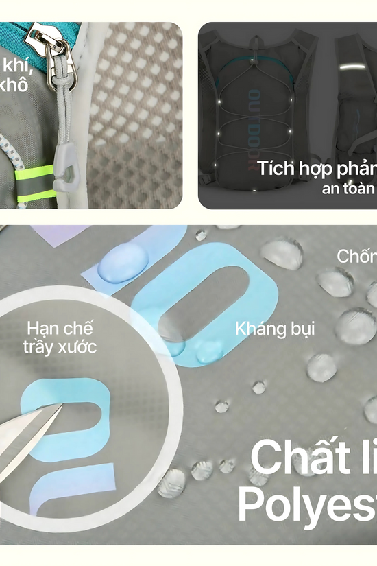 Balo trail Skyro + Túi chống nước - dung tích lớn, thoáng, nhẹ, nhiều màu
