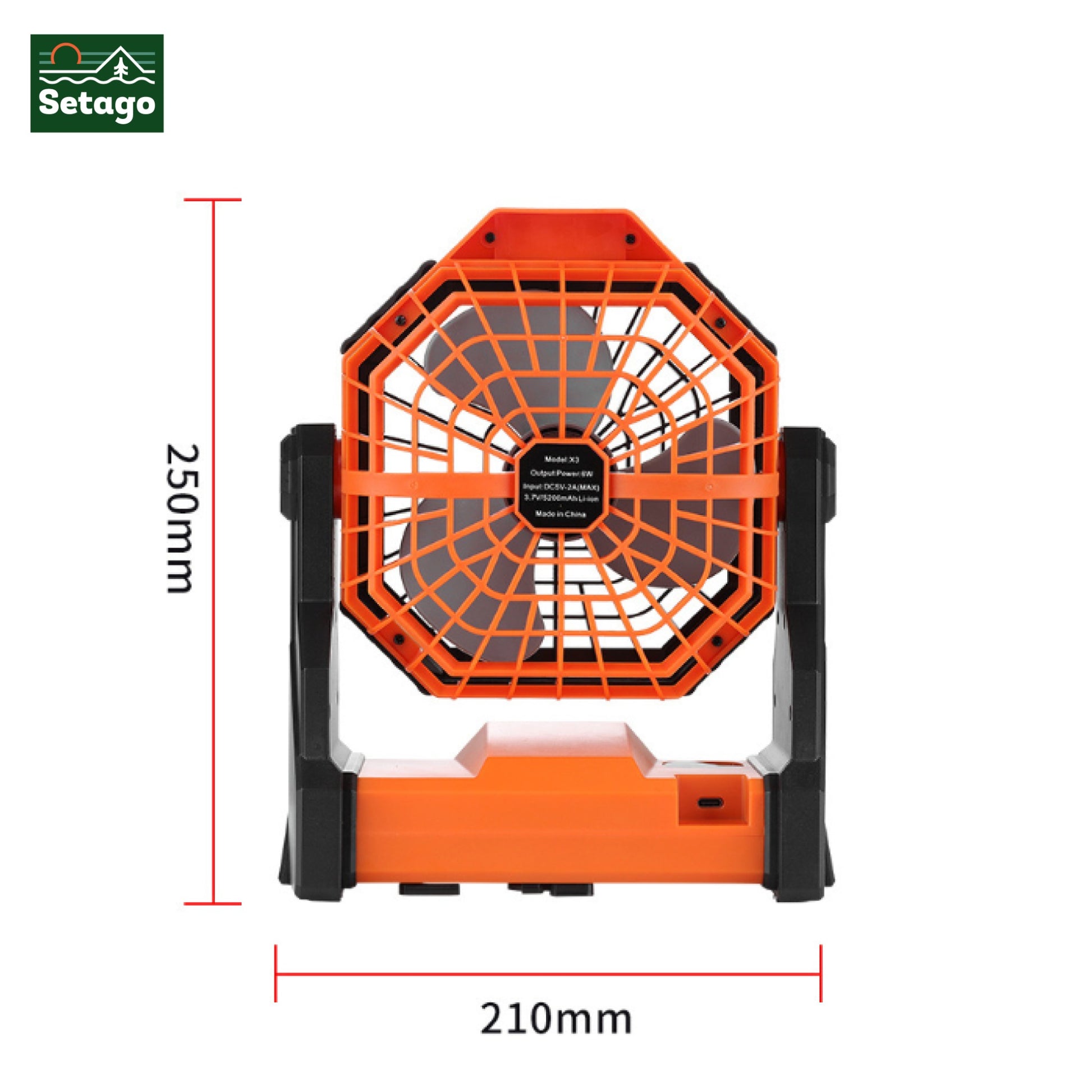 Quạt cắm trại kết hợp đèn chiếu sáng siêu tiết kiệm điện, gọn nhẹ dùng để bàn hoặc treo đều phù hợp