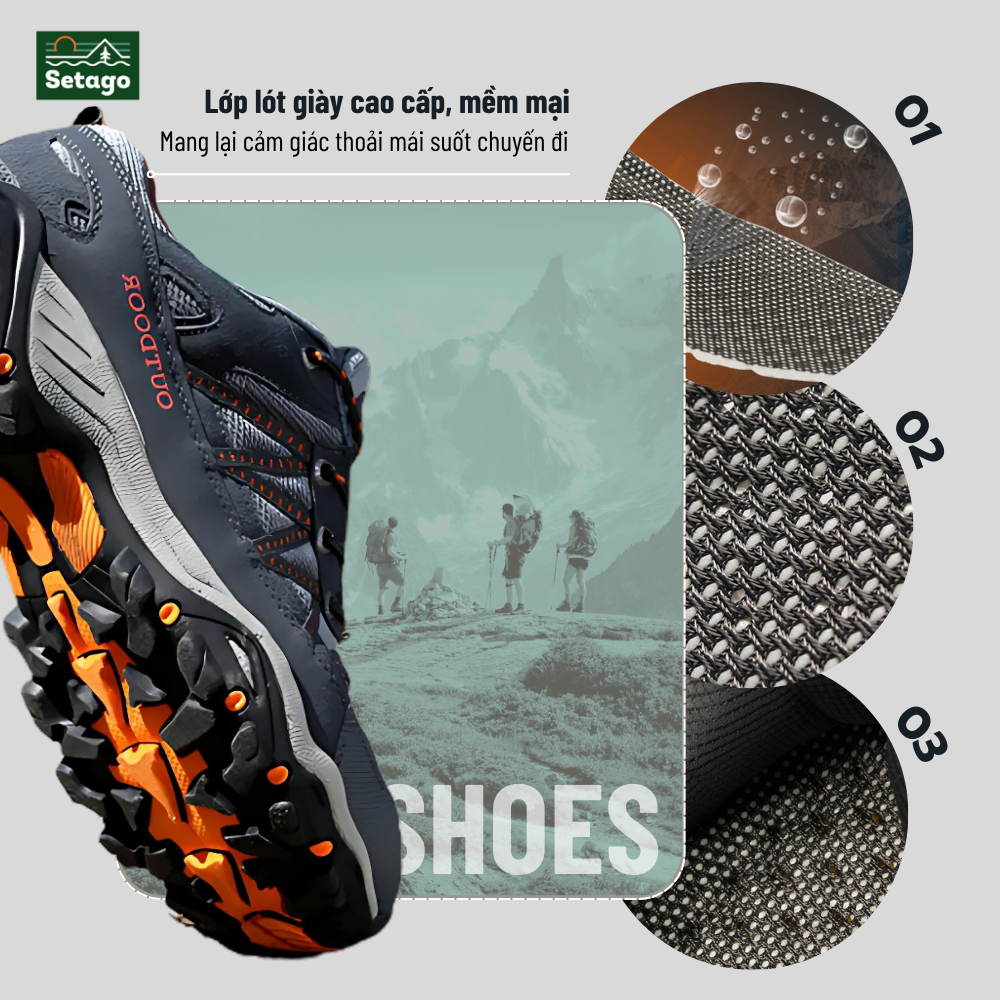 GIÀY OUTDOOR PRO – NHẸ, ÊM, BÁM ĐỊA HÌNH CỰC TỐT