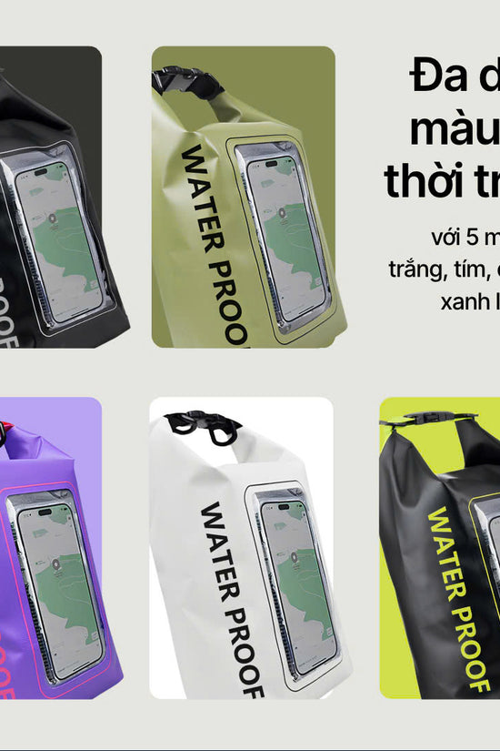 Túi chống nước AquaZip - quai chéo 2L/5L, nhỏ gọn, chống thấm