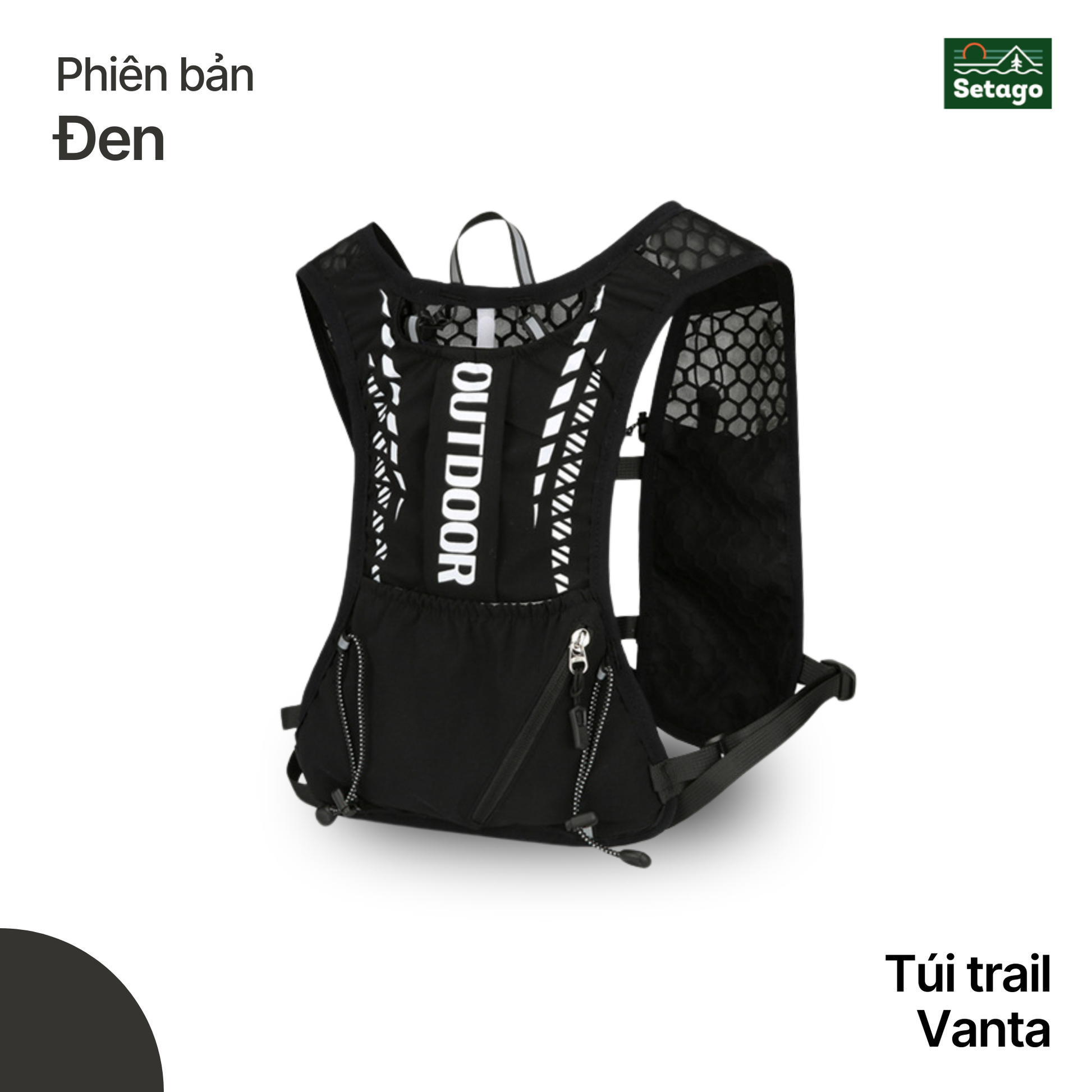 Balo Trail Vanta - tích hợp túi nước 1,5l, thiết kế ôm sát , thoáng nhẹ tiện lợi