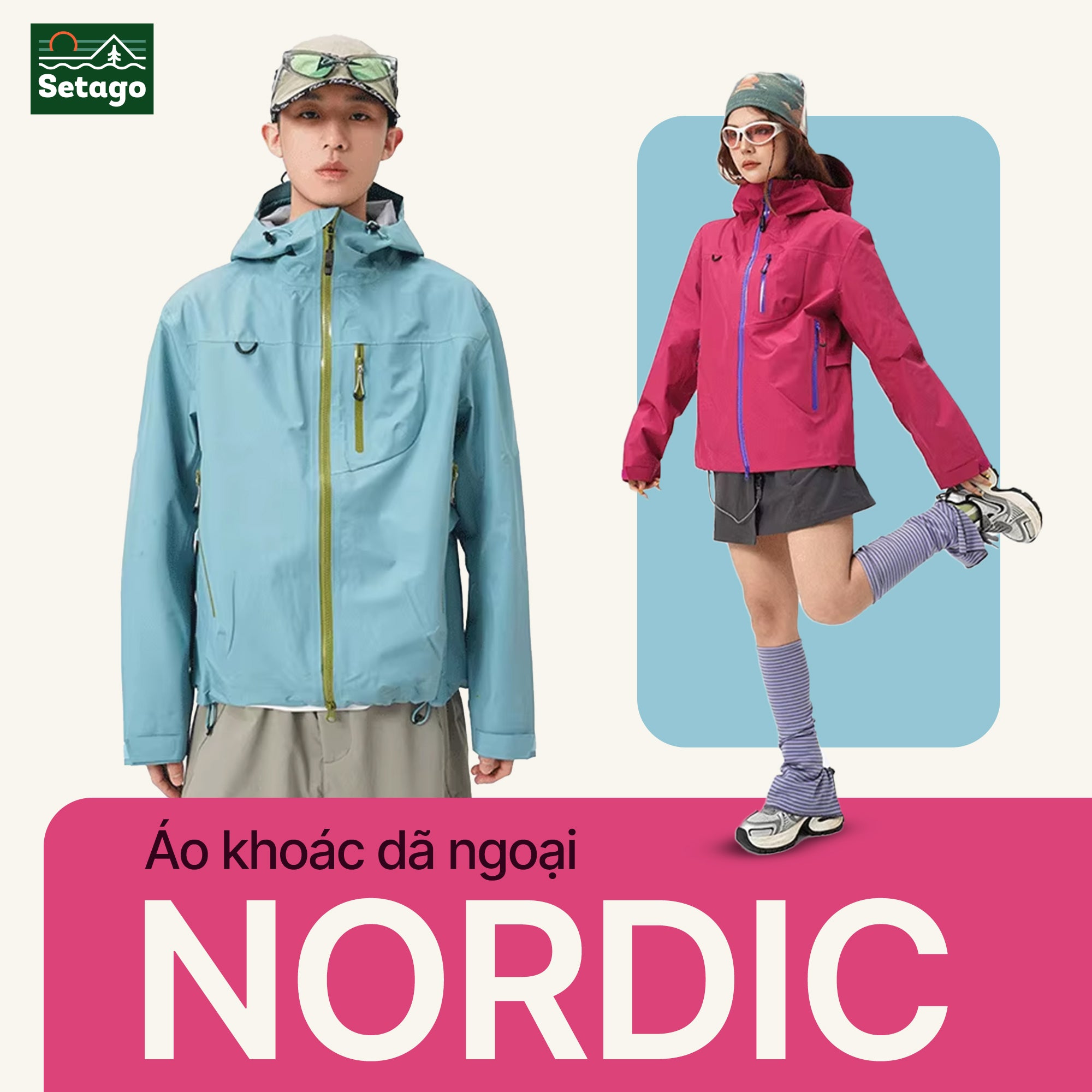 Nordic áo khoác dã ngoại - chống nước, chống mài mòn, nhiều màu cá tính
