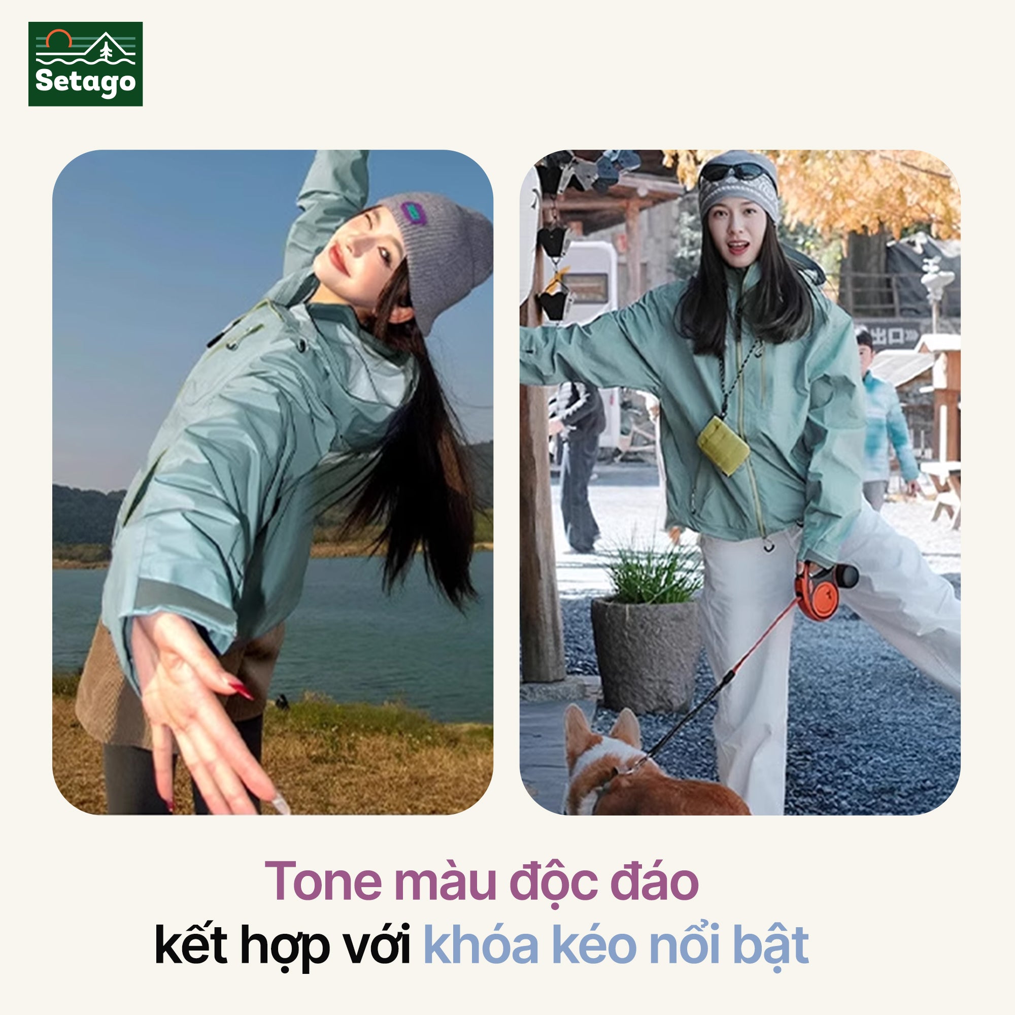 Nordic áo khoác dã ngoại - chống nước, chống mài mòn, nhiều màu cá tính