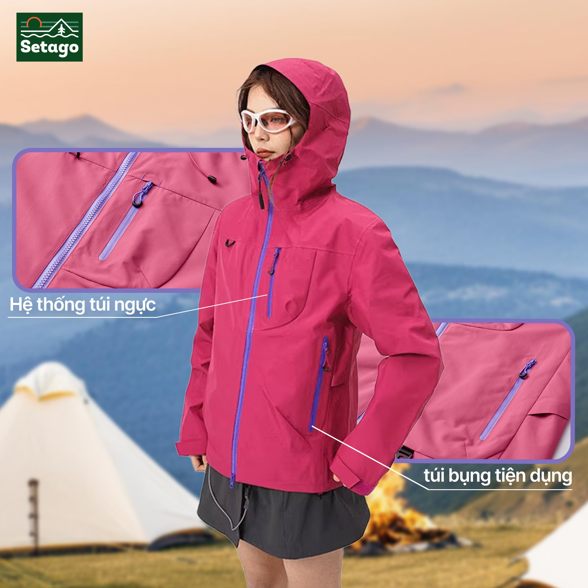 Nordic áo khoác dã ngoại - chống nước, chống mài mòn, nhiều màu cá tính
