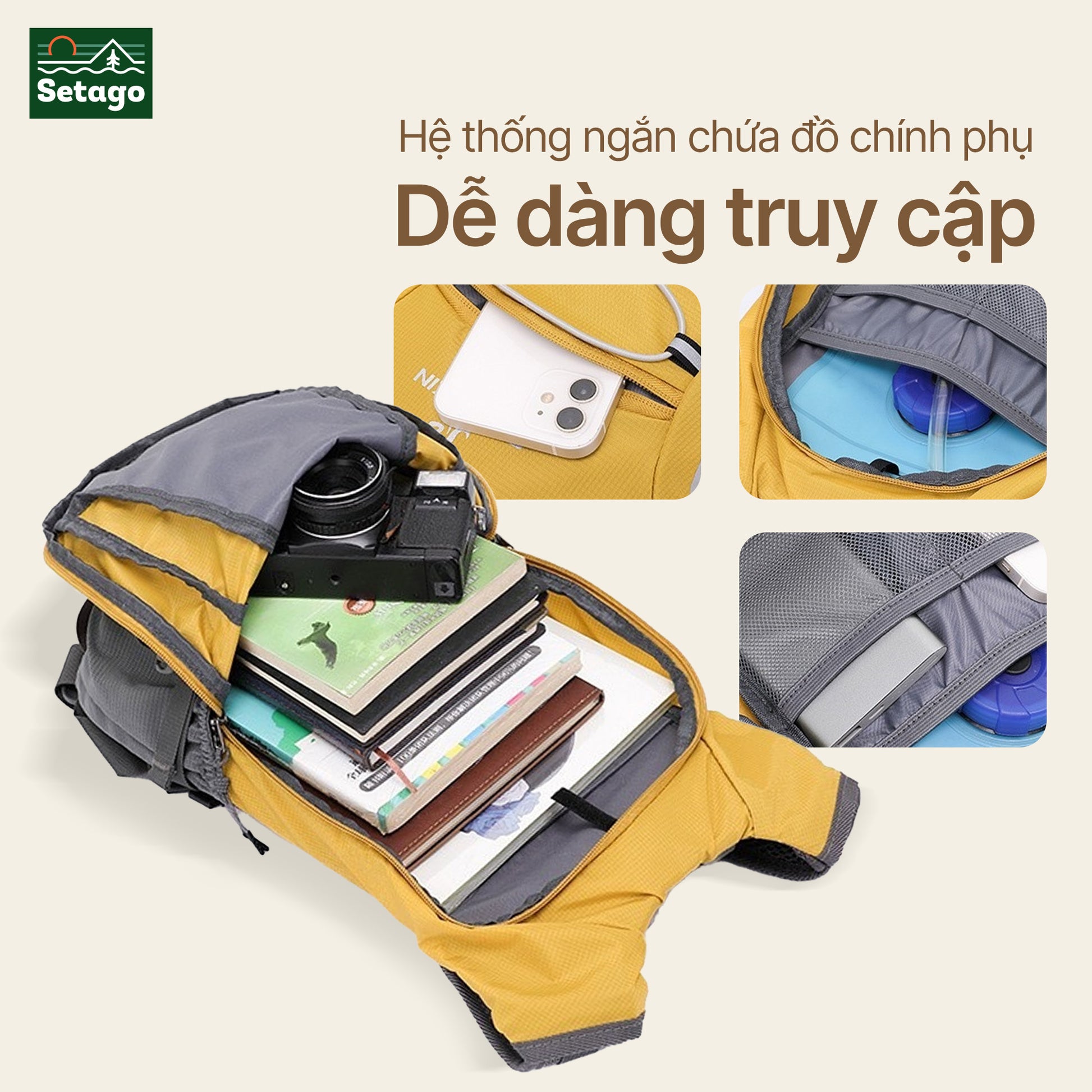 Balo dã ngoại thể thao Seeker - 20L, gọn nhẹ cho chuyến đi ngắn ngày