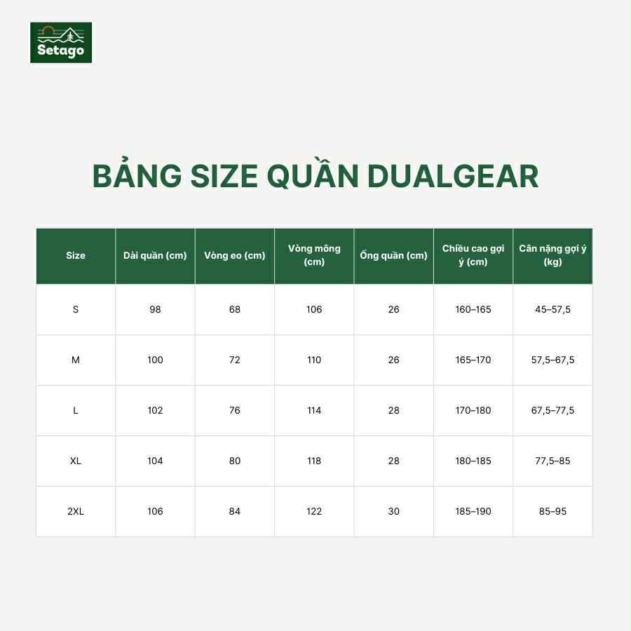 Quần túi hộp DualGear 2 trong 1 - Linh hoạt, chống nước, chống trầy, nhanh khô