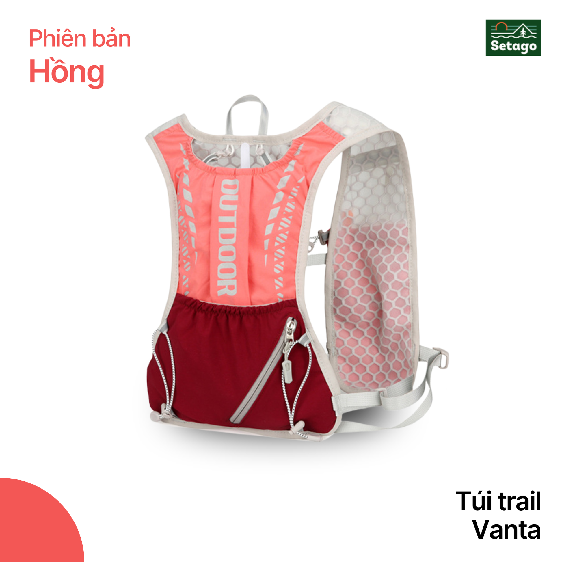 Balo Trail Vanta - tích hợp túi nước 1,5l, thiết kế ôm sát , thoáng nhẹ tiện lợi