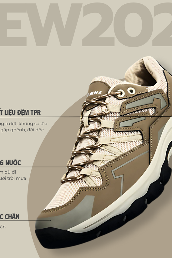 Giày cổ thấp Terra Shoes - Giày leo núi, trekking với đế chống trượt, thoáng khí vượt trội