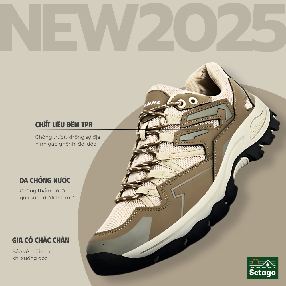 Giày cổ thấp Terra Shoes - Giày leo núi, trekking với đế chống trượt, thoáng khí vượt trội