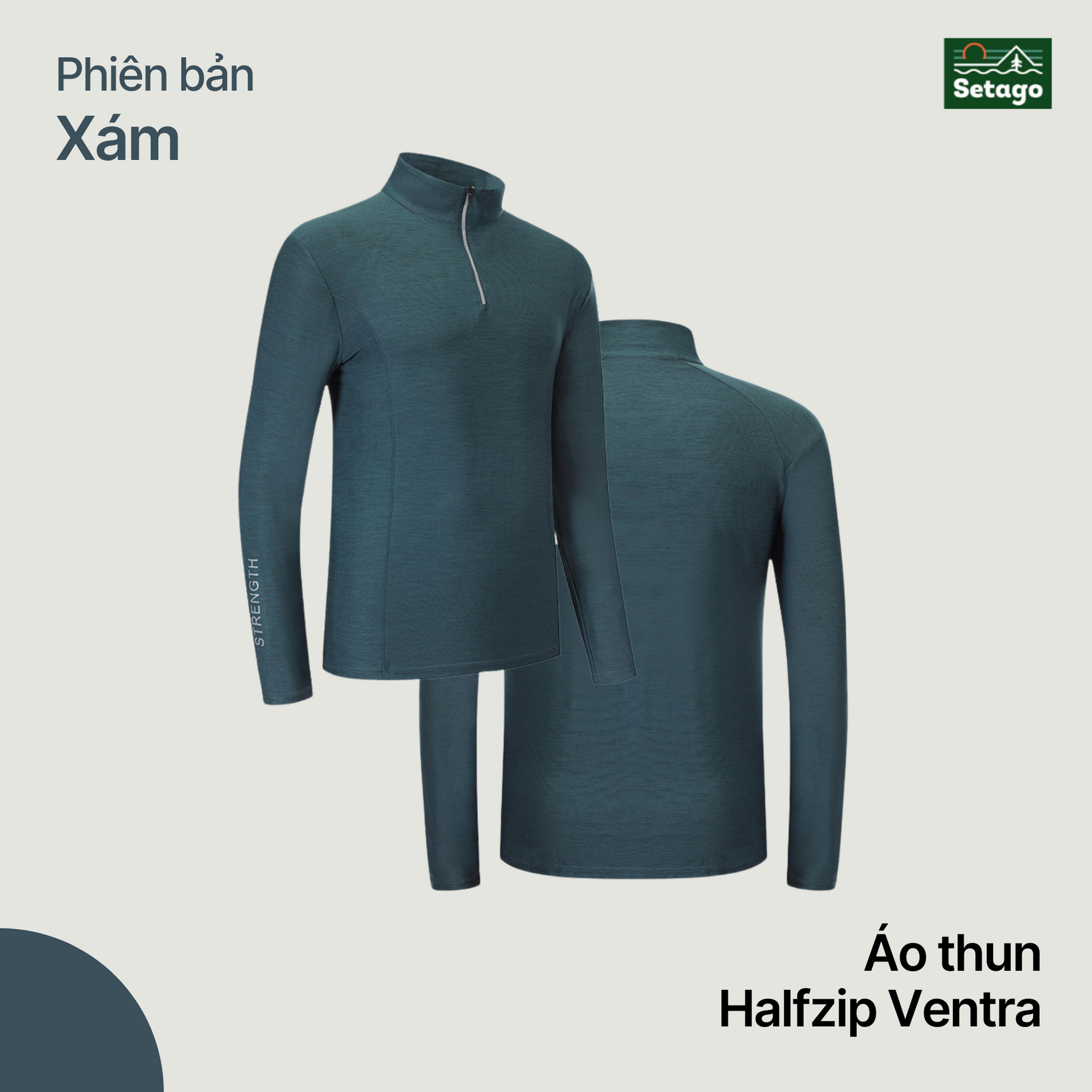 Áo Halfzip Ventra mùa hè Nam - Nhẹ , thoáng khí, mau khô