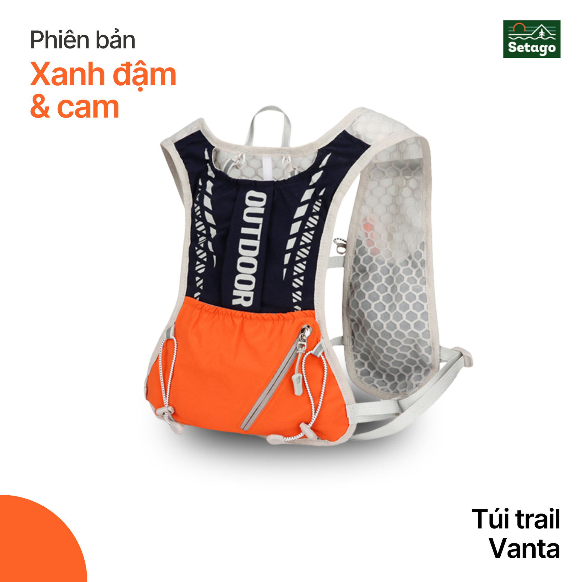Balo Trail Vanta - tích hợp túi nước 1,5l, thiết kế ôm sát , thoáng nhẹ tiện lợi