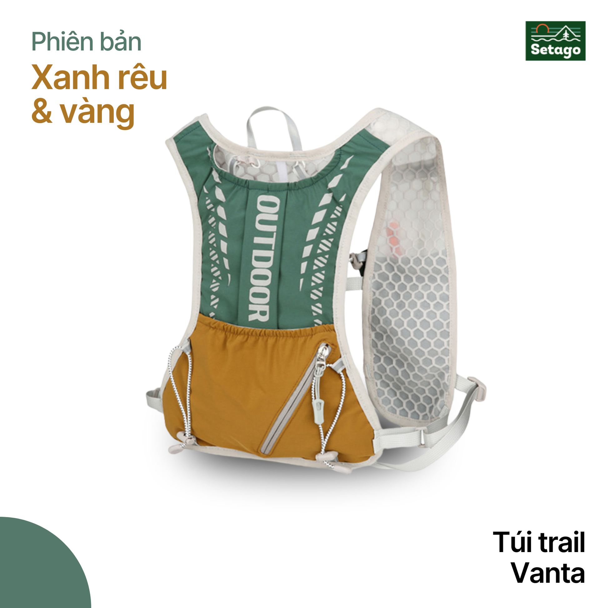 Balo Trail Vanta - tích hợp túi nước 1,5l, thiết kế ôm sát , thoáng nhẹ tiện lợi