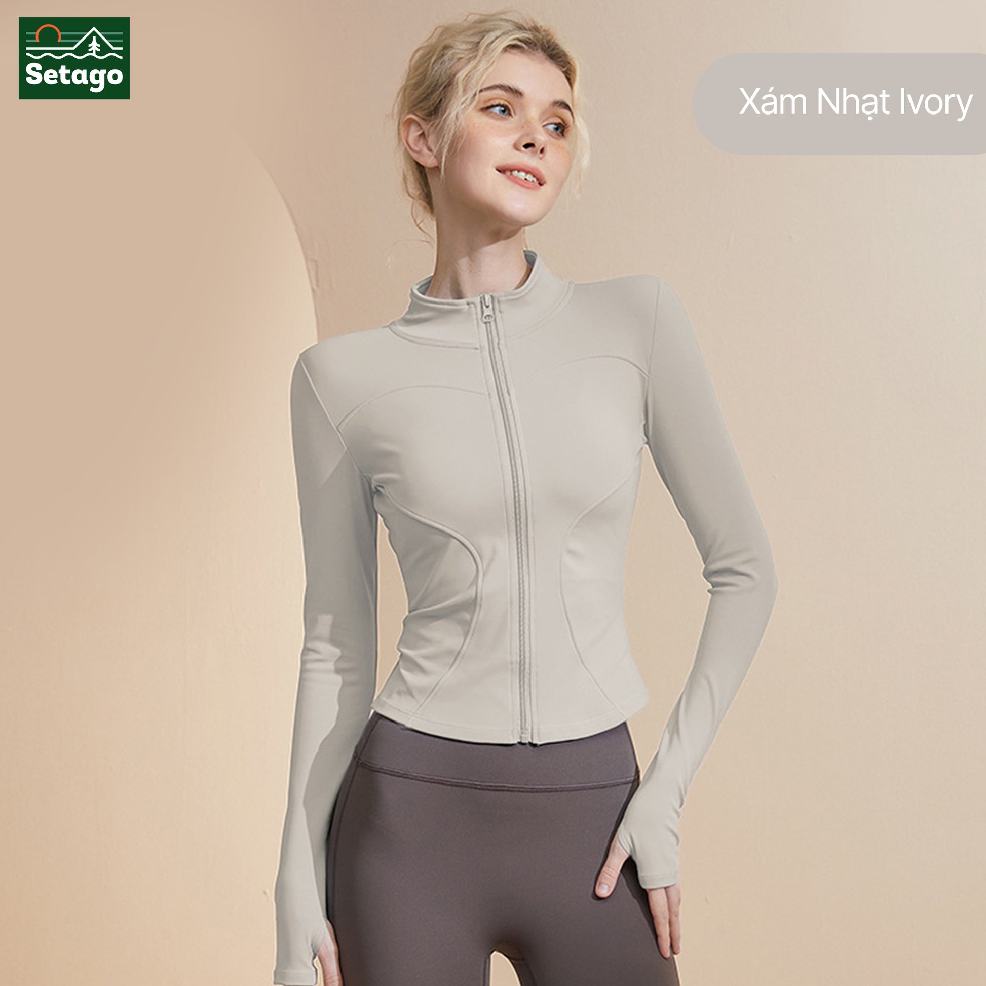Áo khoác croptop thể thao nữ Flexy- mỏng nhẹ, co giãn, tôn dáng