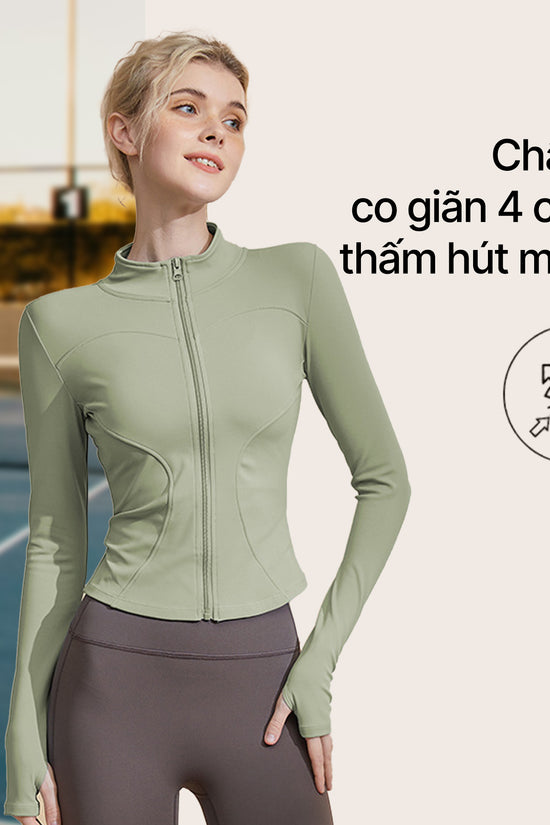 Áo khoác croptop thể thao nữ Flexy- mỏng nhẹ, co giãn, tôn dáng