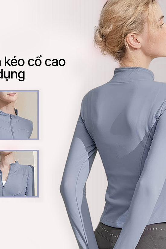 Áo khoác croptop thể thao nữ Flexy- mỏng nhẹ, co giãn, tôn dáng