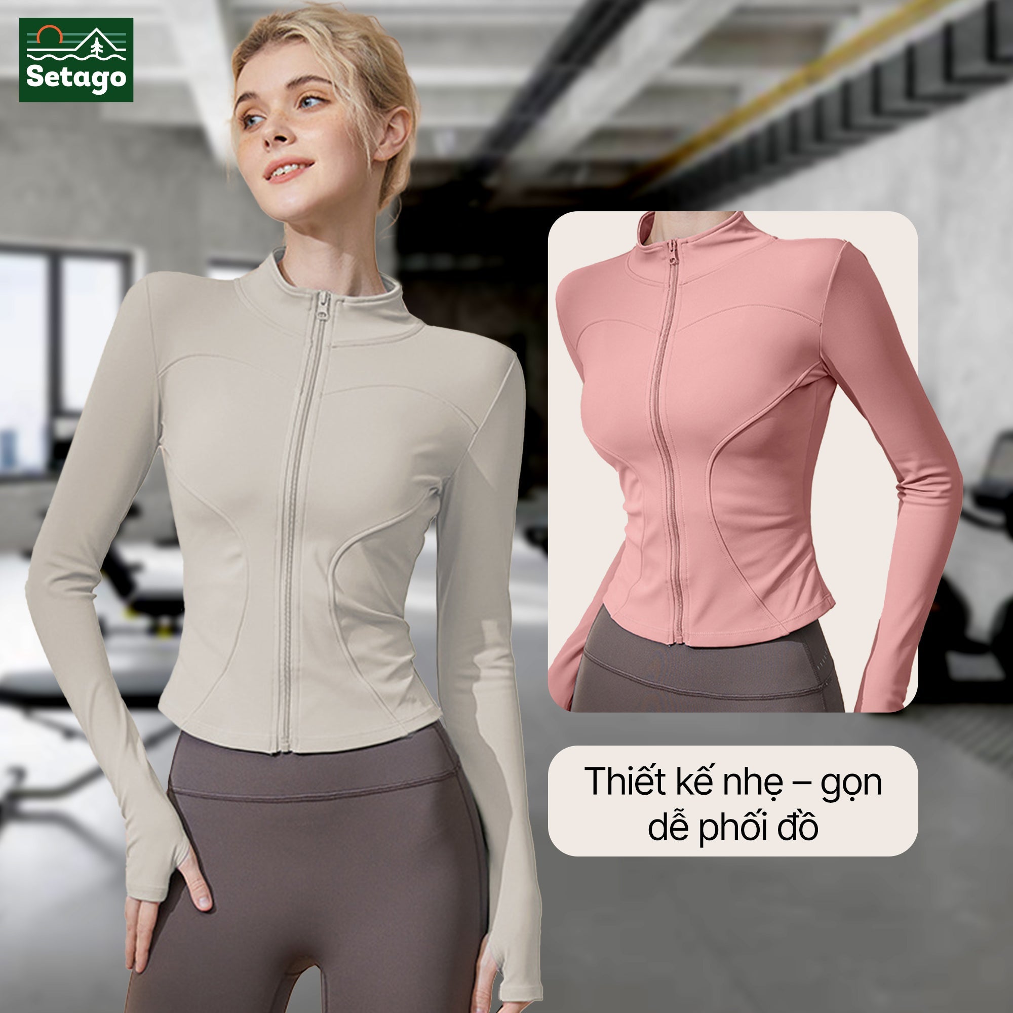 Áo khoác croptop thể thao nữ Flexy- mỏng nhẹ, co giãn, tôn dáng