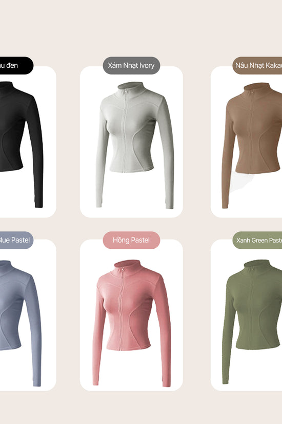 Áo khoác croptop thể thao nữ Flexy- mỏng nhẹ, co giãn, tôn dáng