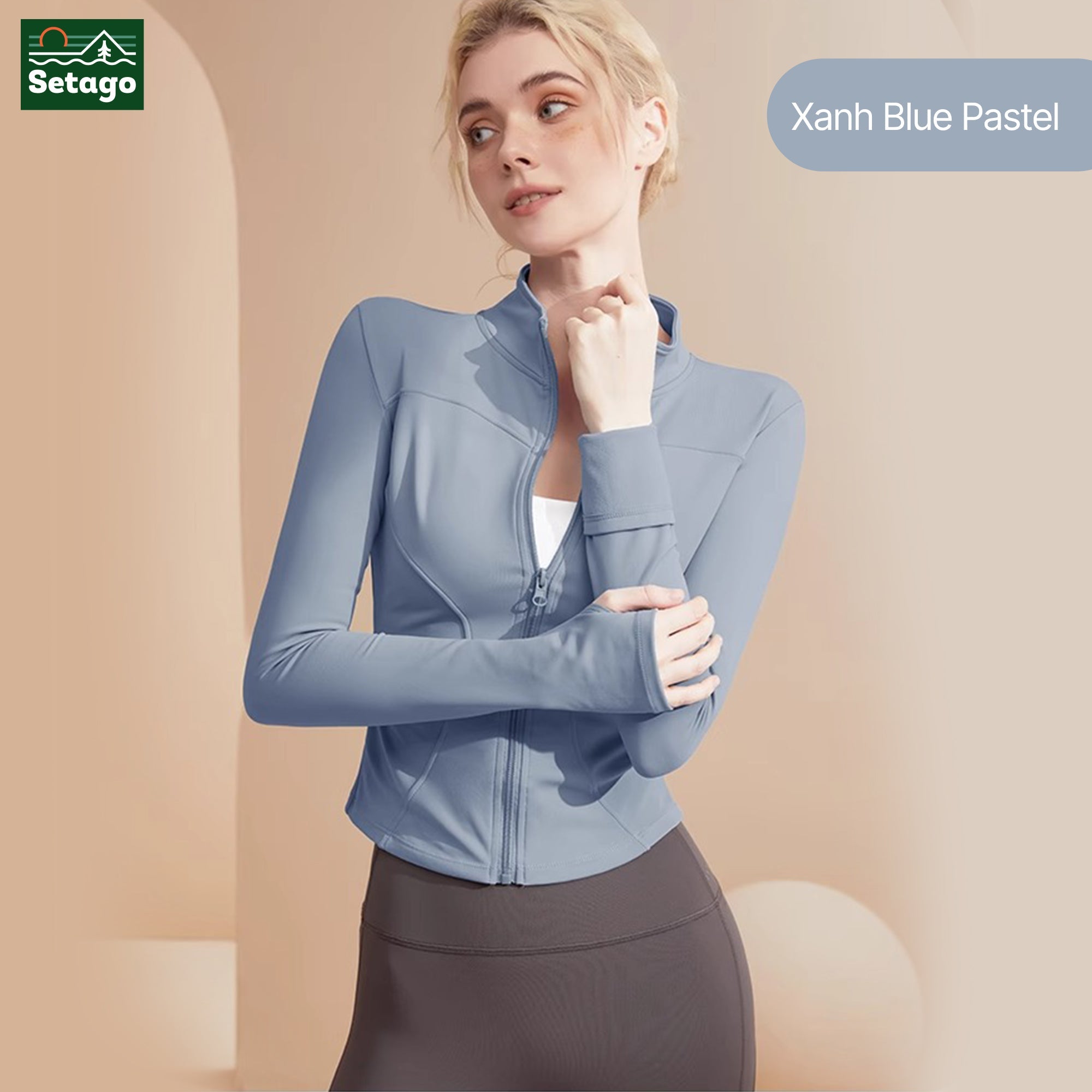 Áo khoác croptop thể thao nữ Flexy- mỏng nhẹ, co giãn, tôn dáng