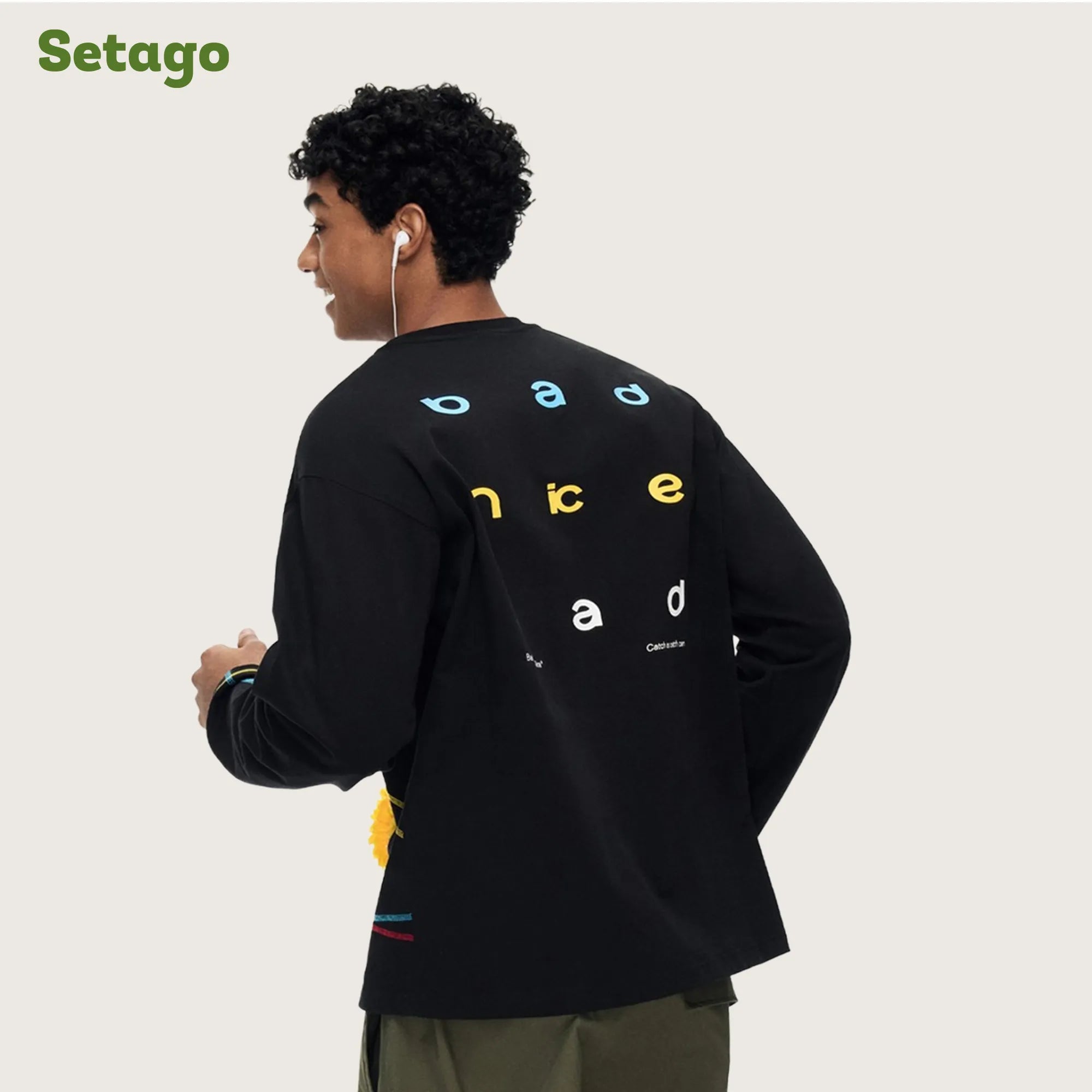 Áo dài tay NiceBad Oversize thể thao