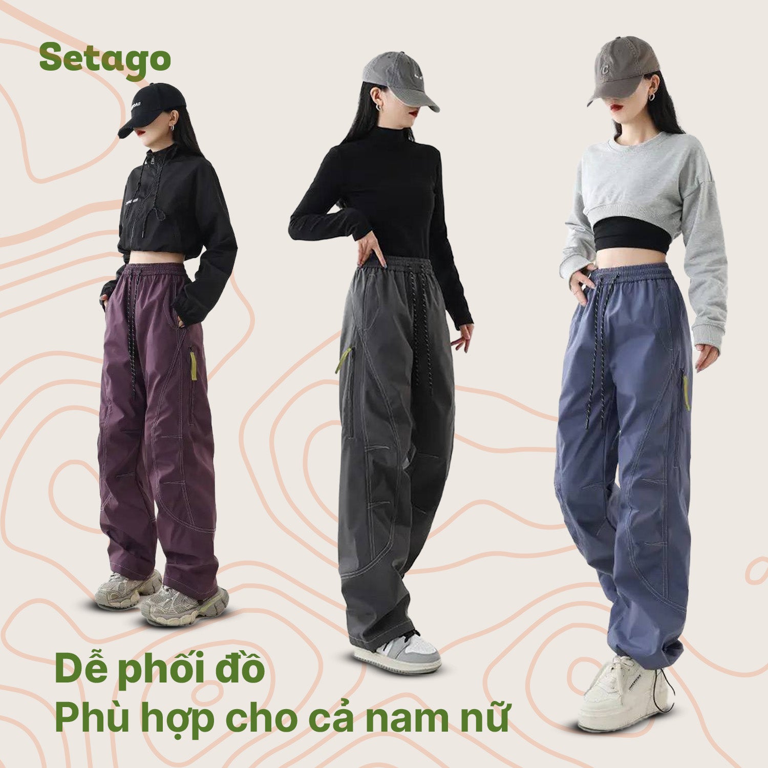 Quần dã ngoại ống suông Windy - phong cách, linh hoạt