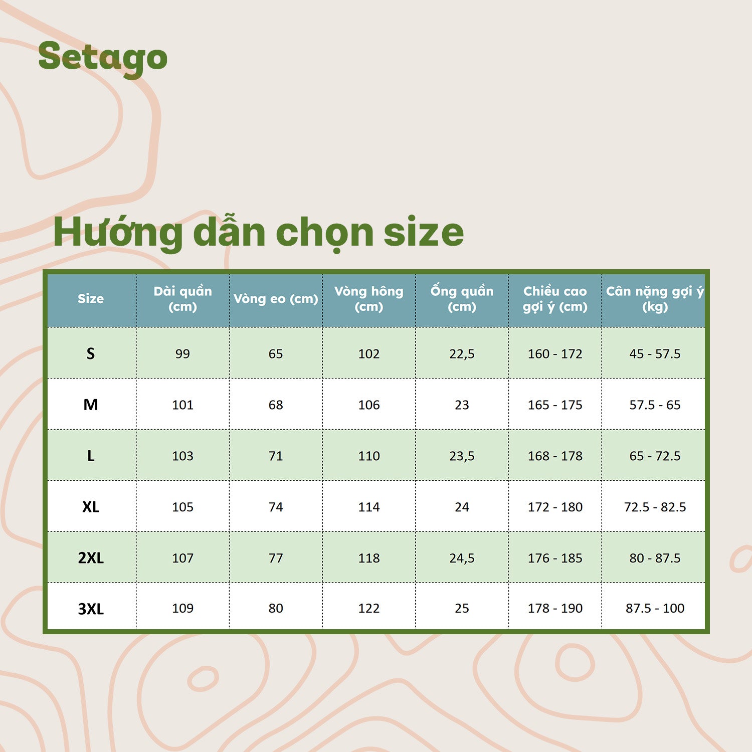 Quần dã ngoại ống suông Windy - phong cách, linh hoạt