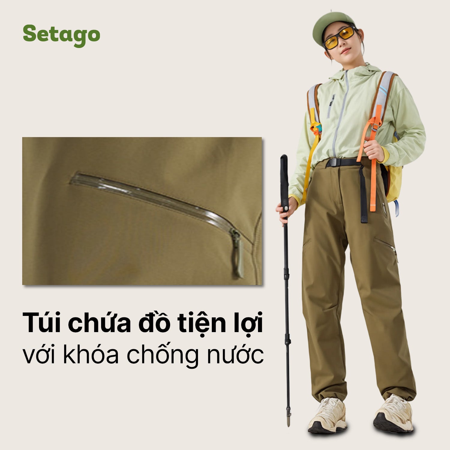 Quần dã ngoại leo núi chống nước DryPeak - Chống nước, khô ráo ở mọi cao dộ