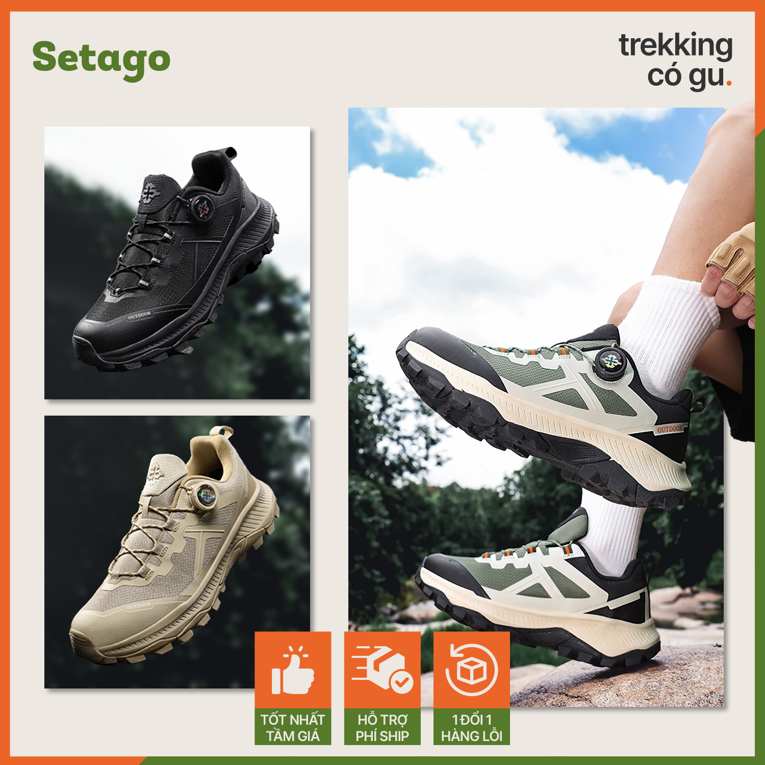 Giày leo núi Viper - khoá xoay nhanh, chống nước, ổn định mọi địa hình