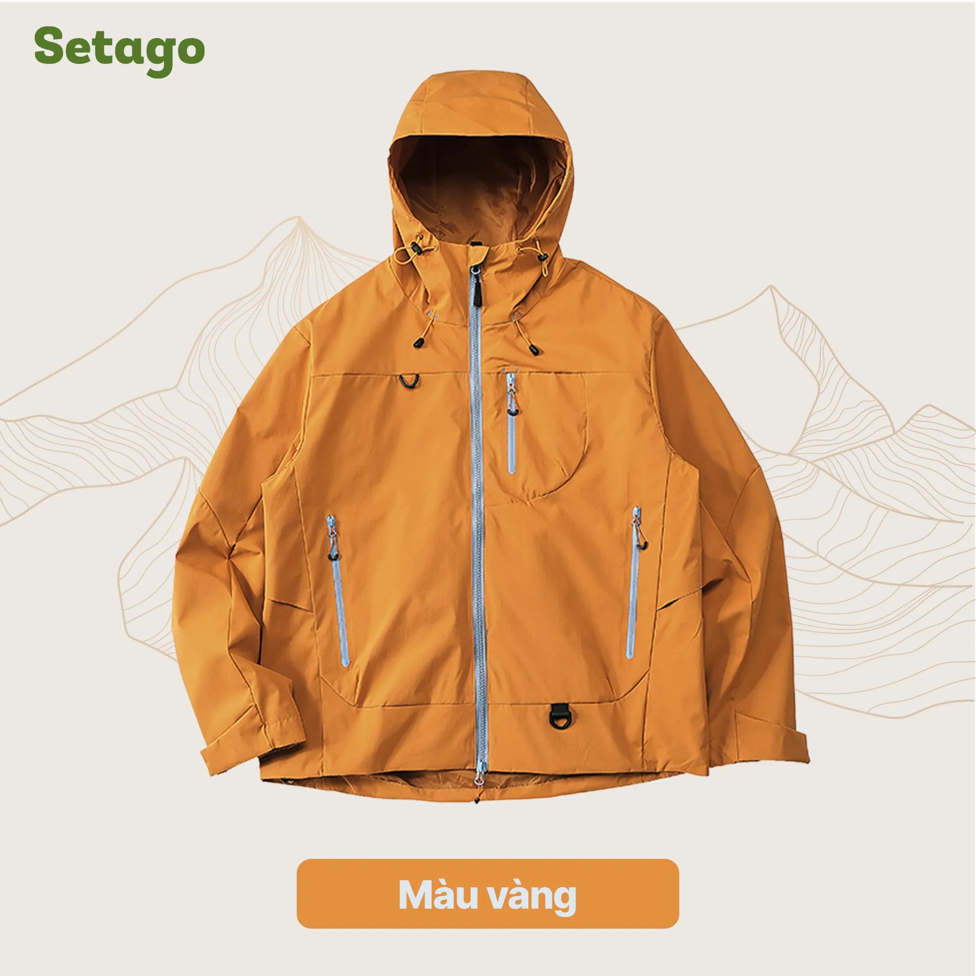 Áo khoác leo núi Nordic Pro – Chống nước, cản gió & lót nỉ ô vuông