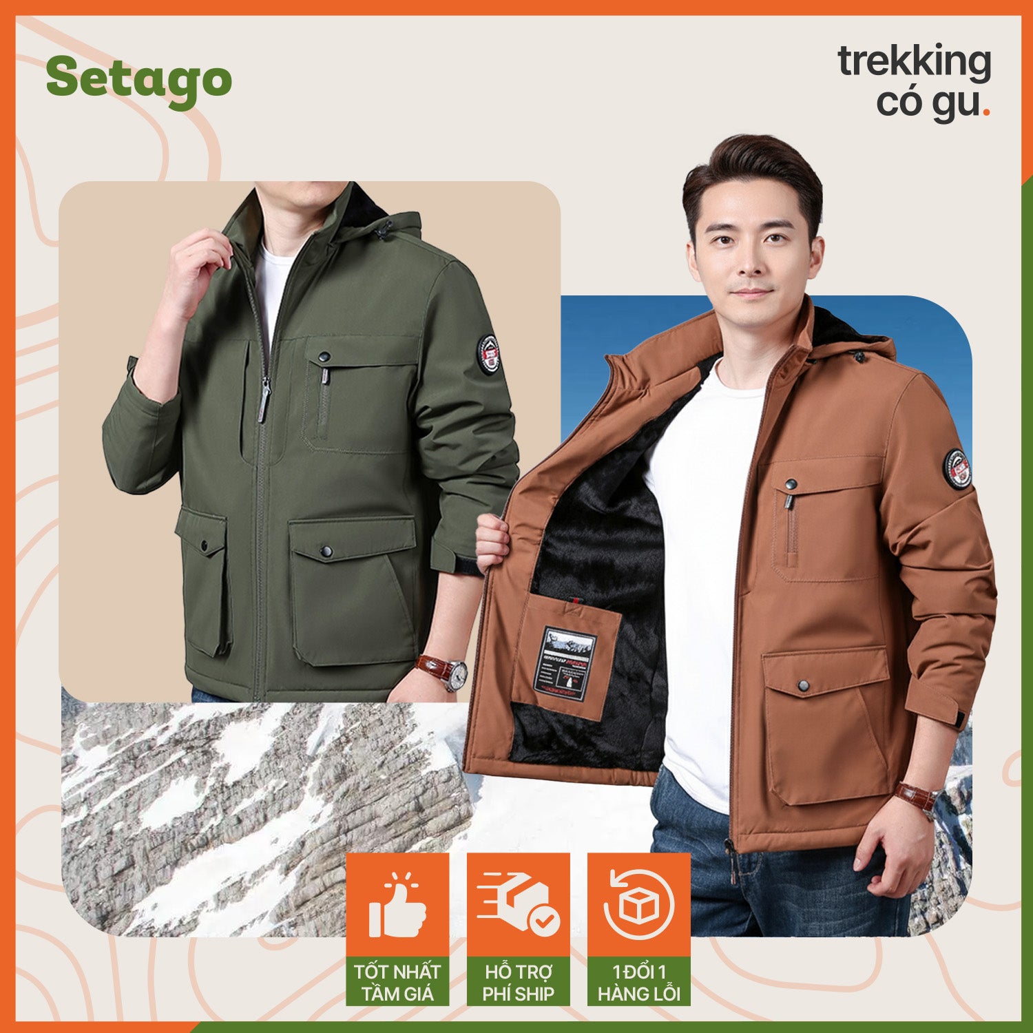 Áo khoác dáng parka mùa đông Thorin - Đứng form, đa dụng