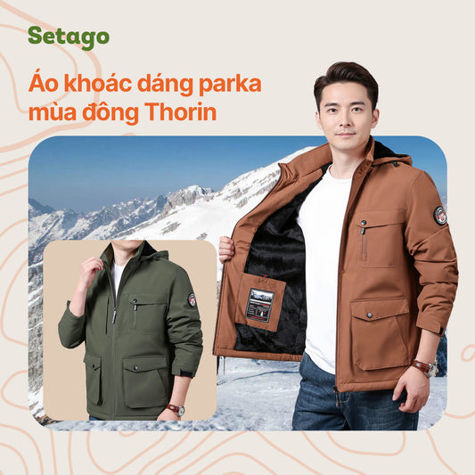 Áo khoác dáng parka mùa đông Thorin - Đứng form, đa dụng