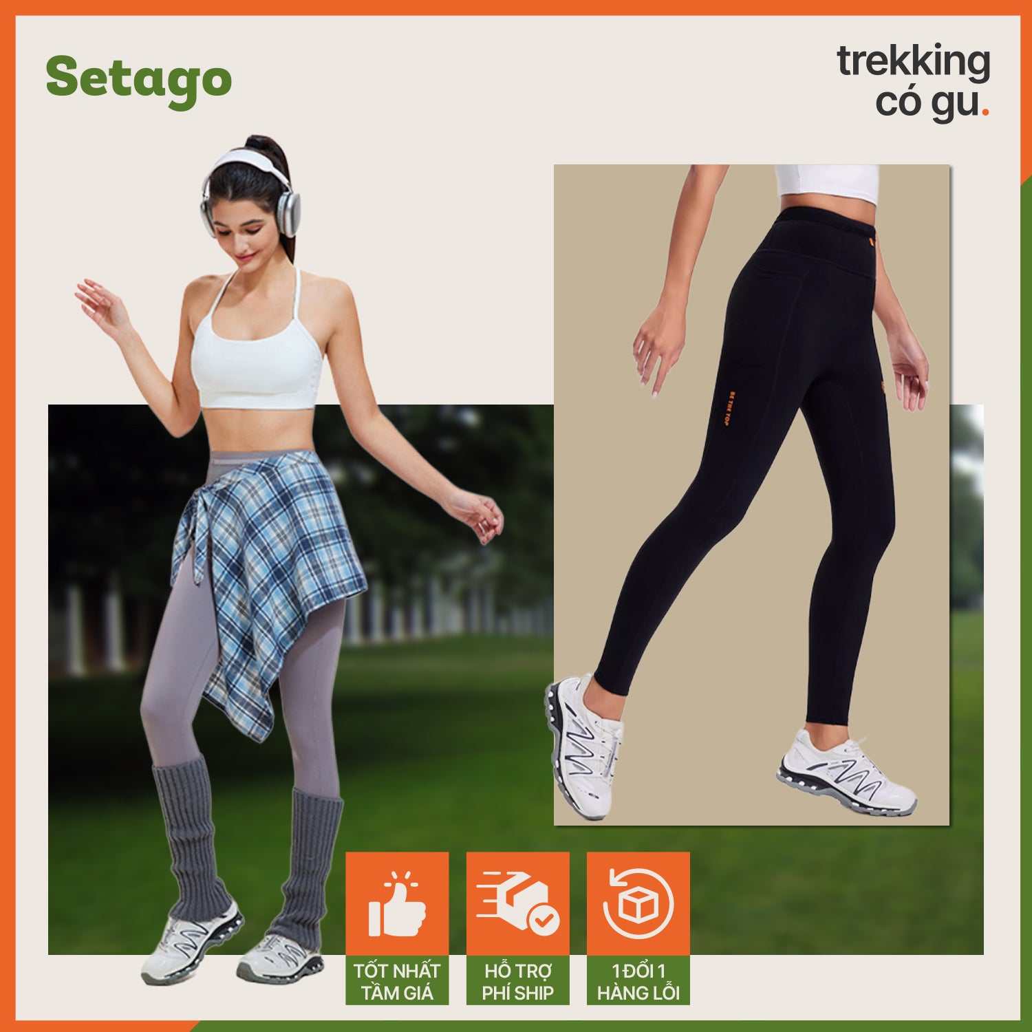 Quần legging nữ Tralfit – Mềm mại, tôn dáng, linh hoạt